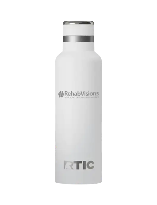 RTIC Journey 20 oz White Bottle w/RehabVisions Logo