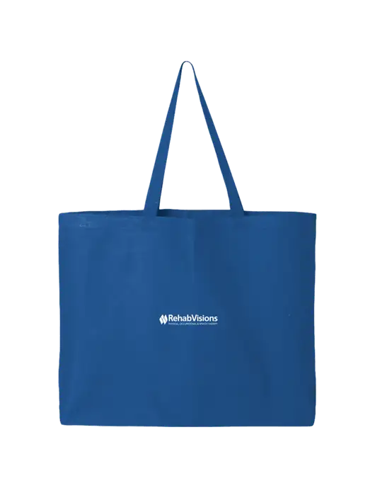 Sturdy Canvas Royal Blue Tote w/RehabVisions Logo