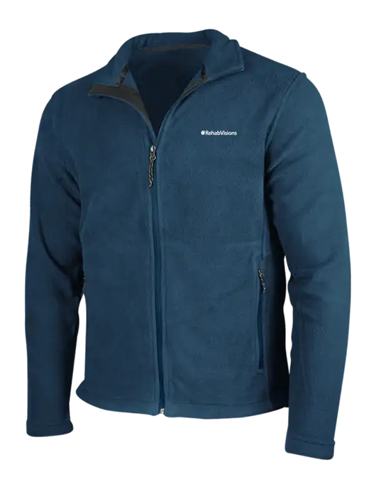 Light Navy Fleece Jacket w/RehabVisions Logo