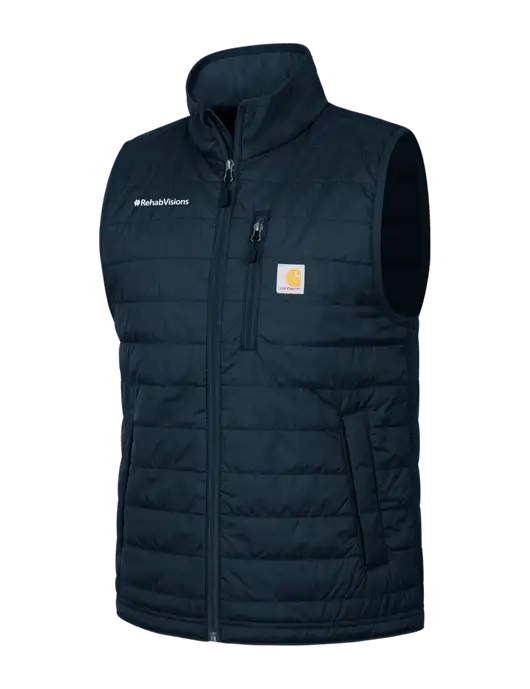 Carhartt Dark Navy Gilliam Vest w/RehabVisions Logo