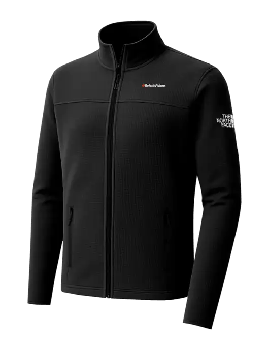The North Face Aim Full-Zip Black Fleece Jacket w/RehabVisions Logo