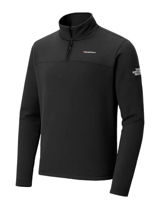 The North Face Aim 1/4-Zip Black Fleece w/RehabVisions Logo