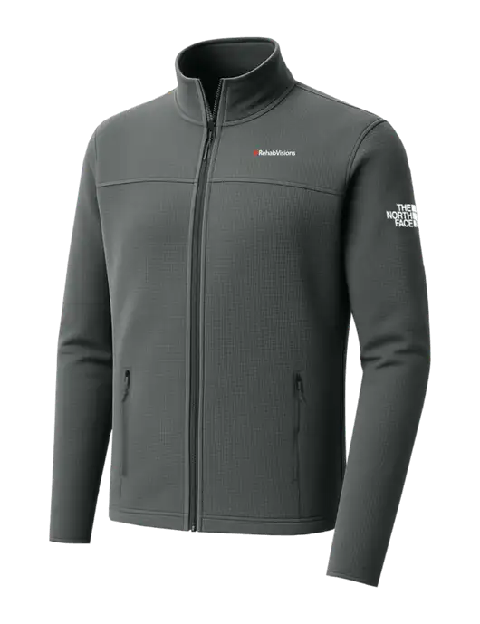 The North Face Aim Full-Zip Dark Medium Grey Fleece Jacket w/RehabVisions Logo