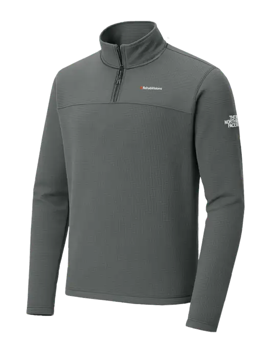 The North Face Aim 1/4-Zip Dark Medium Grey Fleece w/RehabVisions Logo