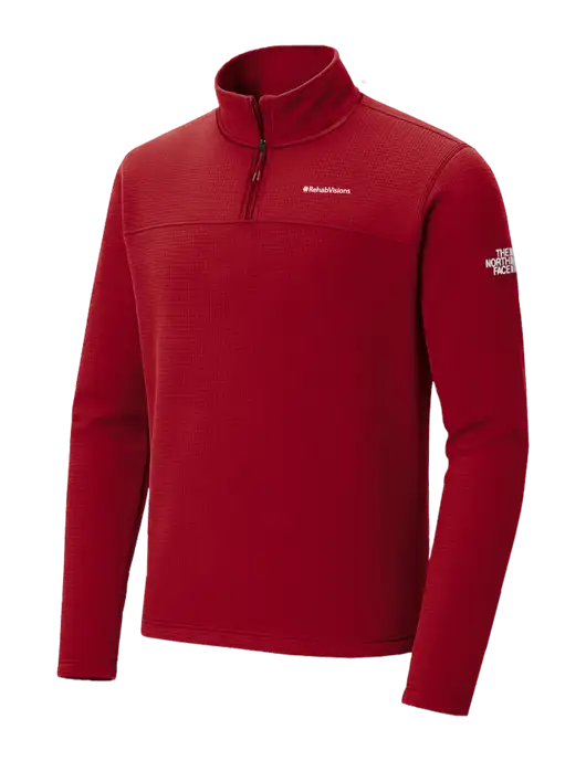 The North Face Aim 1/4-Zip Cardinal Fleece w/RehabVisions Logo