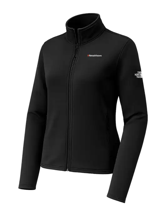 The North Face Womens Aim Full-Zip Black Fleece Jacket w/RehabVisions Logo