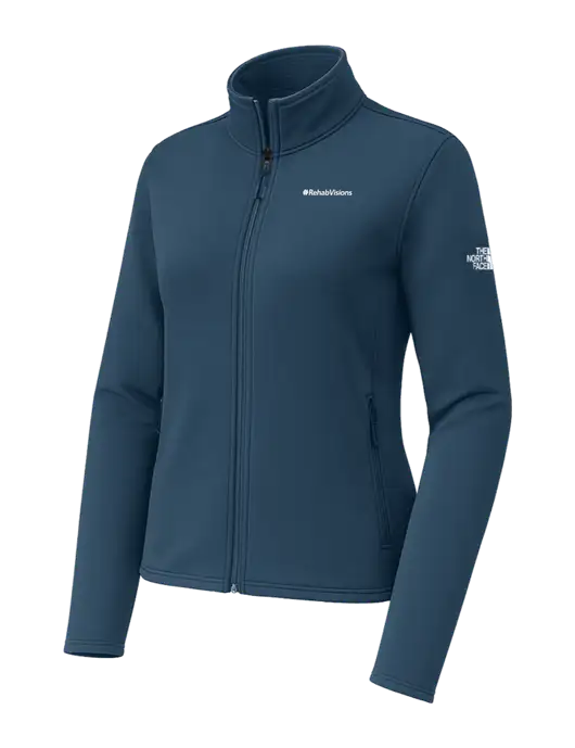 The North Face Womens Aim Full-Zip Light Navy Fleece Jacket w/RehabVisions Logo