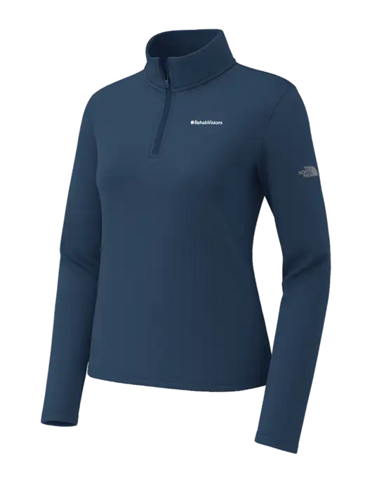 The North Face Womens Aim 1/4-Zip Dark Navy Fleece w/RehabVisions Logo