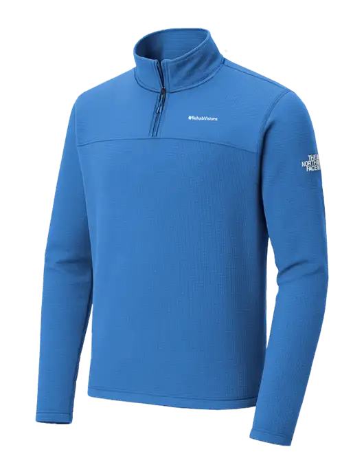 The North Face Aim 1/4-Zip Light Royal Fleece w/RehabVisions Logo