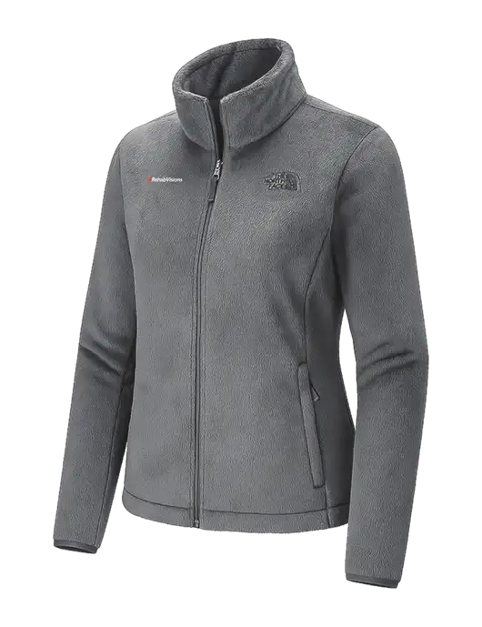 The North Face Womens Dark Medium Grey Osito Fleece Jacket
 w/RehabVisions Logo