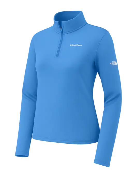 The North Face Womens Aim 1/4-Zip Light Royal Fleece w/RehabVisions Logo