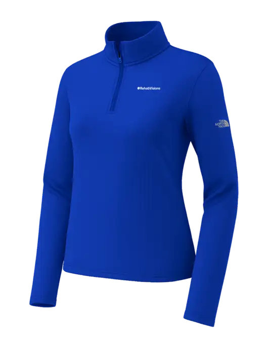 The North Face Womens Aim 1/4-Zip Dark Royal Fleece w/RehabVisions Logo