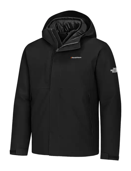 The North Face Castle Valley Triclimate 3-in-1 Black Jacket w/RehabVisions Logo, RehabVisions Logo