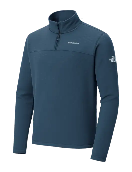 The North Face Aim 1/4-Zip Light Navy Fleece w/RehabVisions Logo