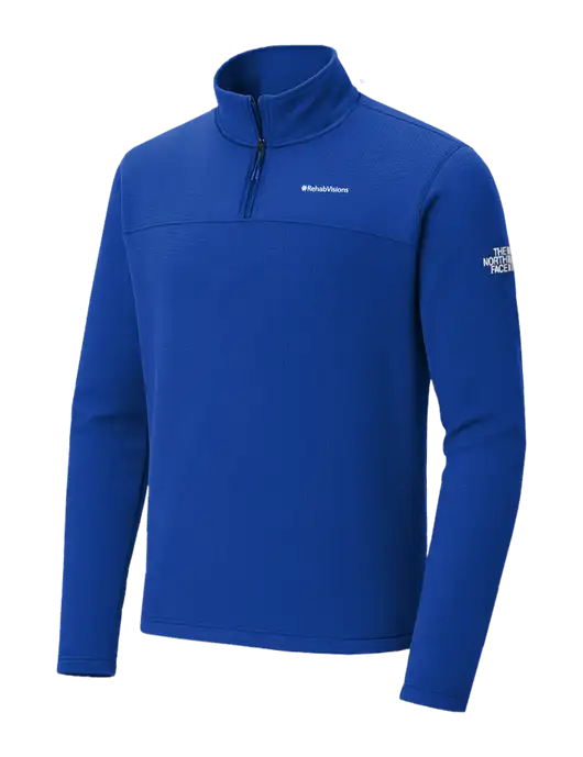 The North Face Aim 1/4-Zip Dark Royal Fleece w/RehabVisions Logo