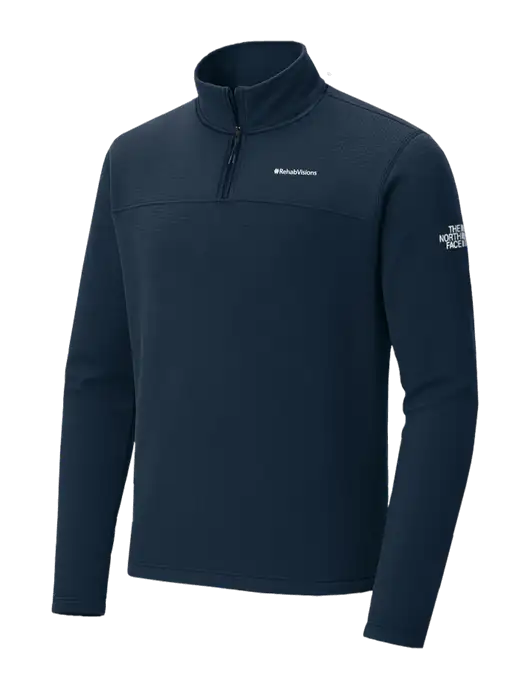 The North Face Aim 1/4-Zip Dark Navy Fleece w/RehabVisions Logo