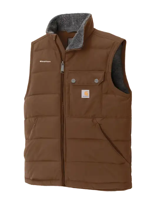 Carhartt Montana Brown Insulated Vest w/RehabVisions Logo