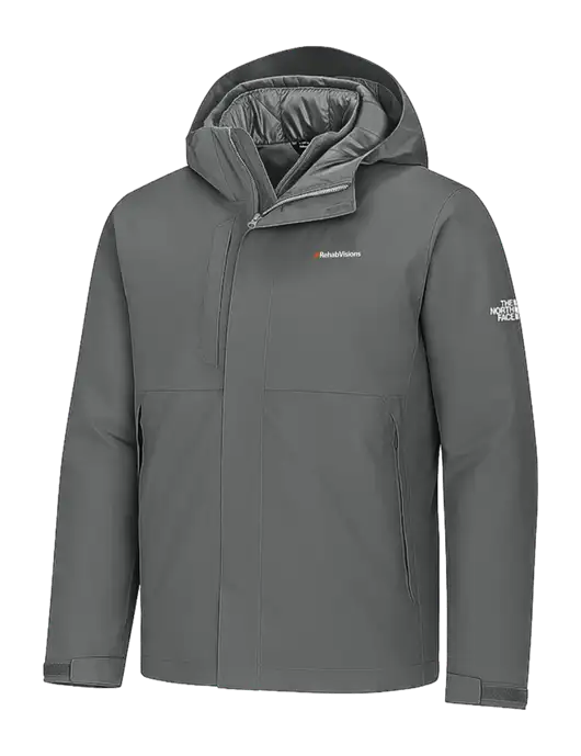 The North Face Castle Valley Triclimate 3-in-1 Dark Medium Grey Jacket w/RehabVisions Logo, RehabVisions Logo