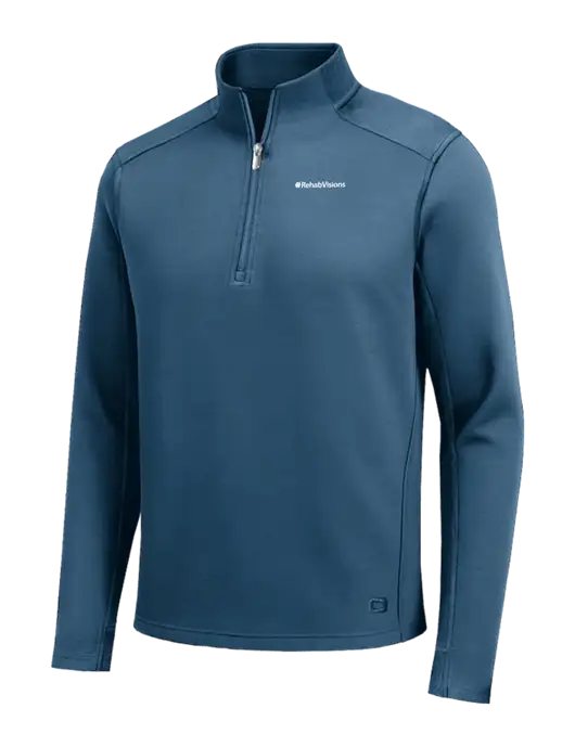 OGIO Transcend Light Navy 1/4-Zip w/RehabVisions Logo