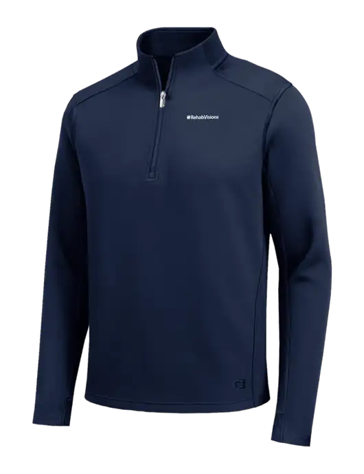 OGIO Transcend Dark Navy 1/4-Zip w/RehabVisions Logo