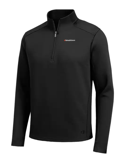 OGIO Transcend Black 1/4-Zip w/RehabVisions Logo