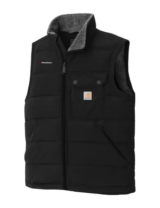Carhartt Montana Black Insulated Vest w/RehabVisions Logo