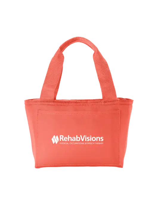 Iso Dark Coral Lunch Tote w/RehabVisions Logo