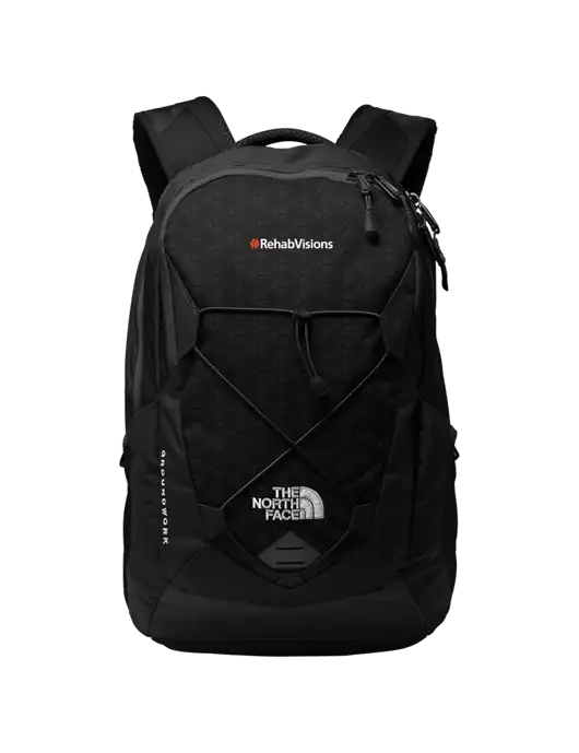The North Face Black Groundwork Backpack w/RehabVisions Logo