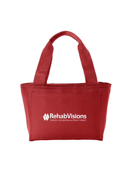Iso Red Lunch Tote w/RehabVisions Logo