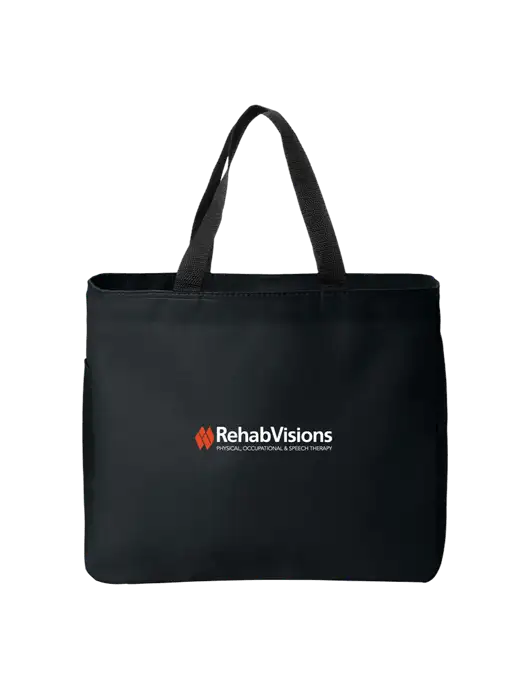 Essential Black Tote w/RehabVisions Logo