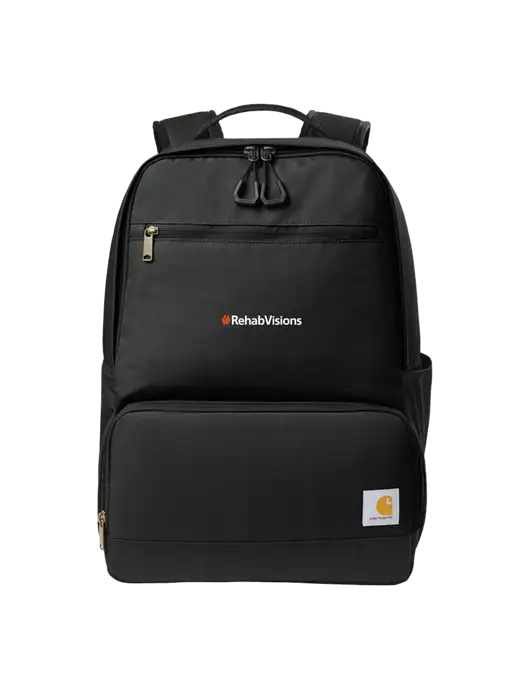 Carhartt Two-Compartment Black Cooler Backpack w/RehabVisions Logo