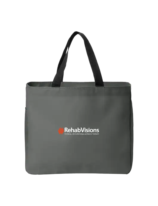 Essential Dark Grey Tote w/RehabVisions Logo