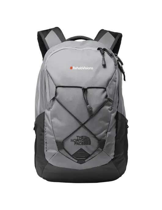 The North Face Light Grey/ Dark Grey Groundwork Backpack w/RehabVisions Logo
