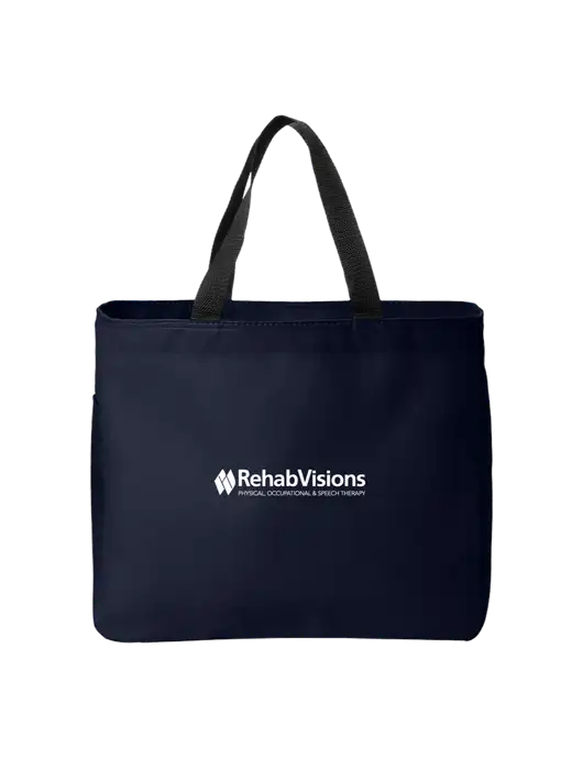 Essential Dark Navy Tote w/RehabVisions Logo