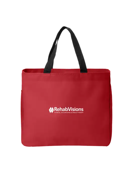 Essential Red Tote w/RehabVisions Logo