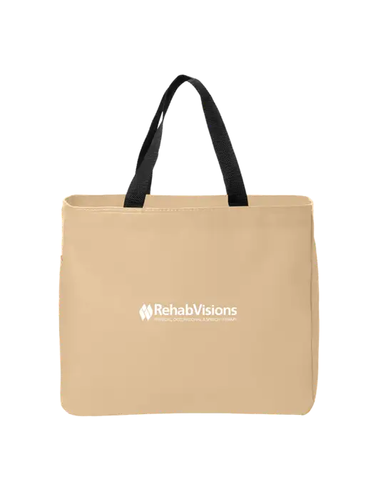 Essential Dark Tan Tote w/RehabVisions Logo