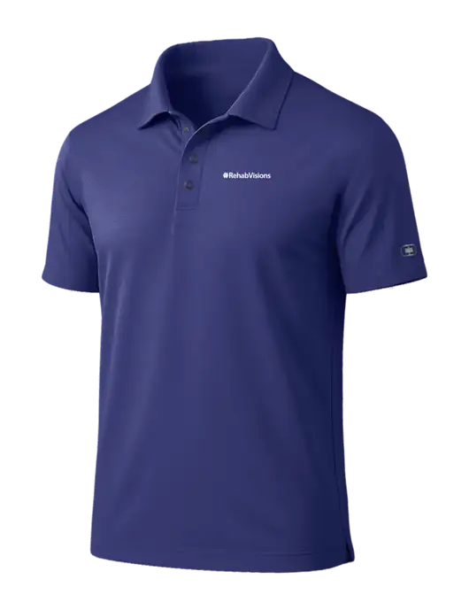 OGIO Linear Navy Polo w/RehabVisions Logo