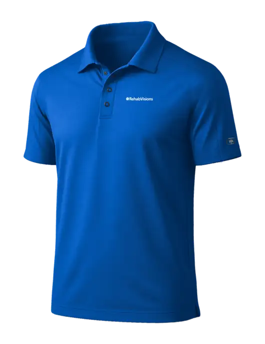 OGIO Linear Royal Blue Polo w/RehabVisions Logo