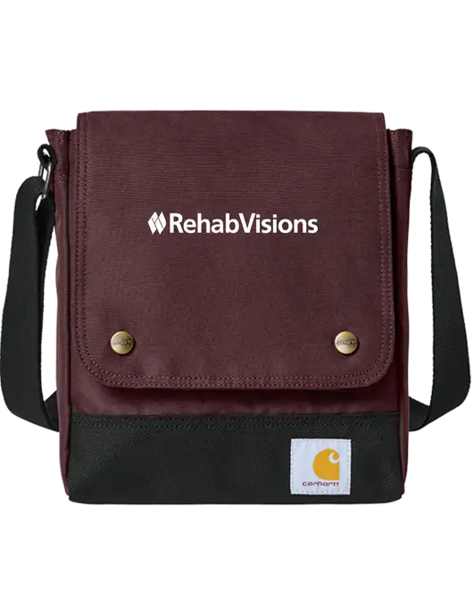 Carhartt Maroon Crossbody Snap Bag w/RehabVisions Logo