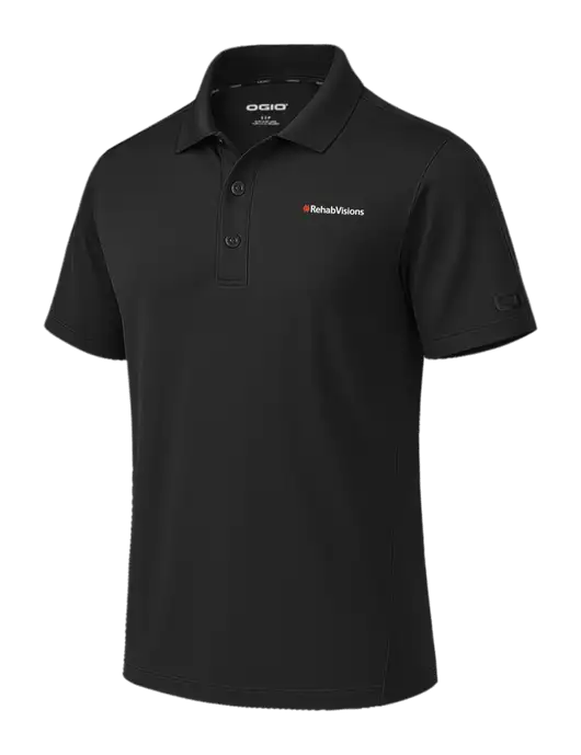 OGIO Envision Black Polo w/RehabVisions Logo