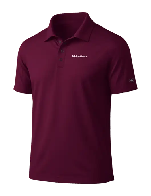 OGIO Linear Maroon Polo w/RehabVisions Logo