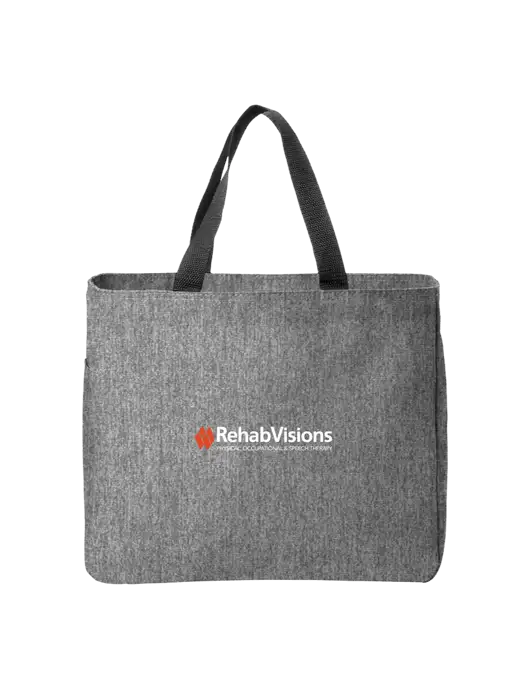 Essential Medium Grey Heather Tote w/RehabVisions Logo