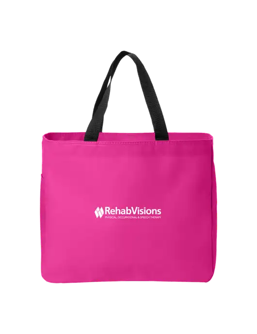 Essential Dark Fuchsia Tote w/RehabVisions Logo