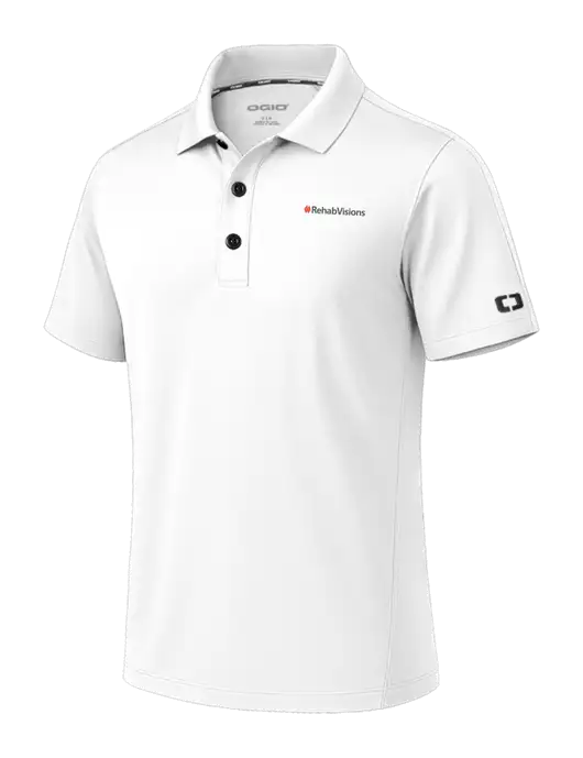 OGIO Envision White Polo w/RehabVisions Logo