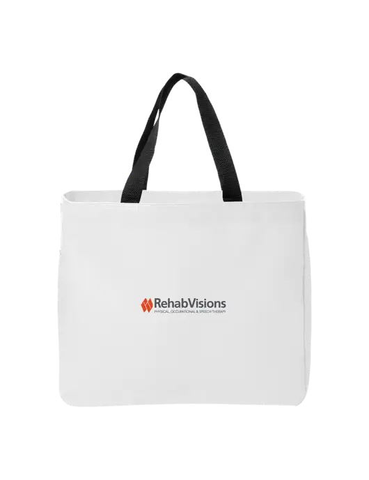 Essential White Tote w/RehabVisions Logo
