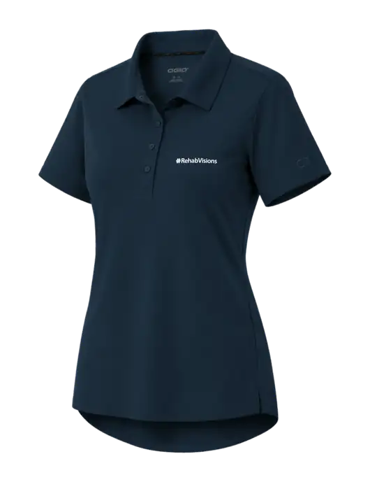 OGIO Womens Envision Dark Navy Polo w/RehabVisions Logo