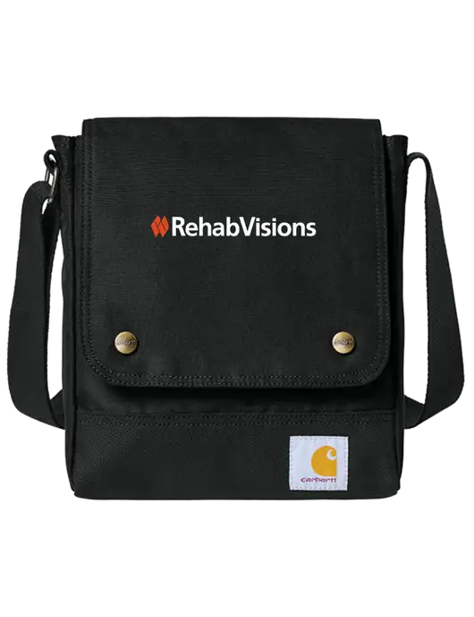 Carhartt Black Crossbody Snap Bag w/RehabVisions Logo