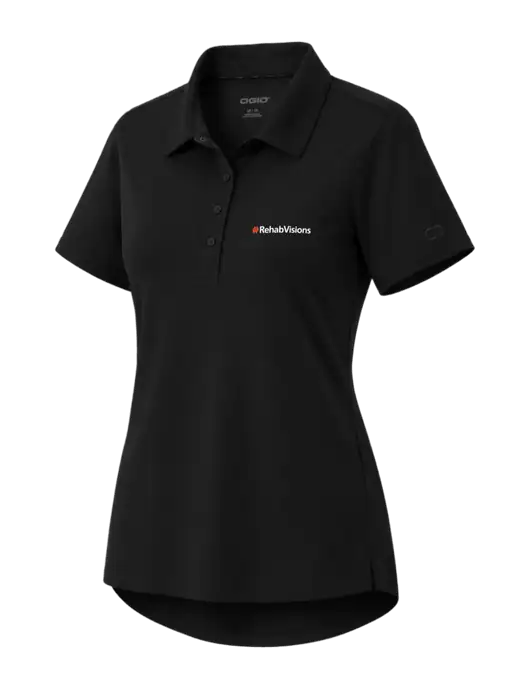 OGIO Womens Envision Black Polo w/RehabVisions Logo