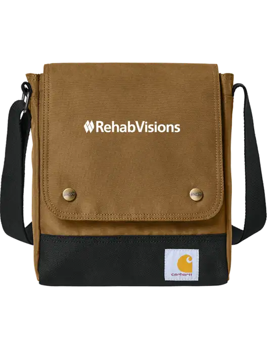 Carhartt Light Brown Crossbody Snap Bag w/RehabVisions Logo