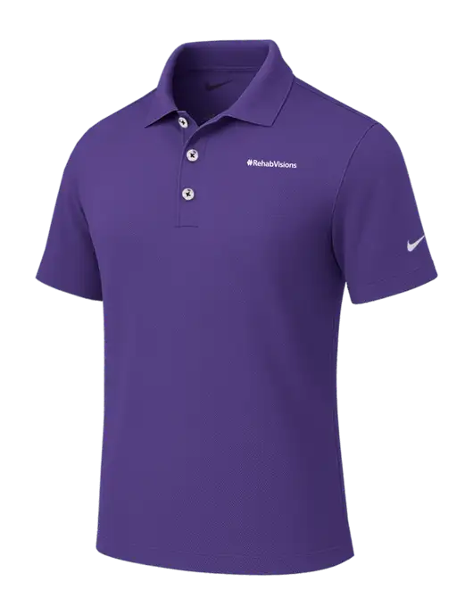 Nike Purple Tech Basic Dri-FIT Polo
 w/RehabVisions Logo